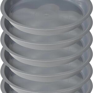 Plant Saucer 6 inch Grey. Flower Pot Tray Set Of 6